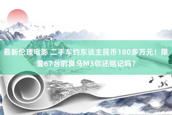 最新伦理电影 二手车约东谈主民币180多万元！限量67台的良马M3你还铭记吗？